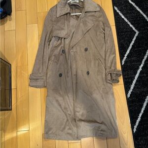 long coat suede